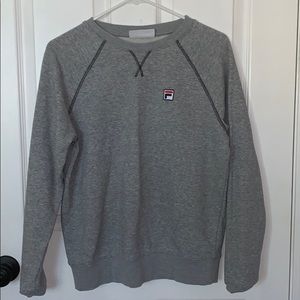 grey fila crewneck sweatshirt